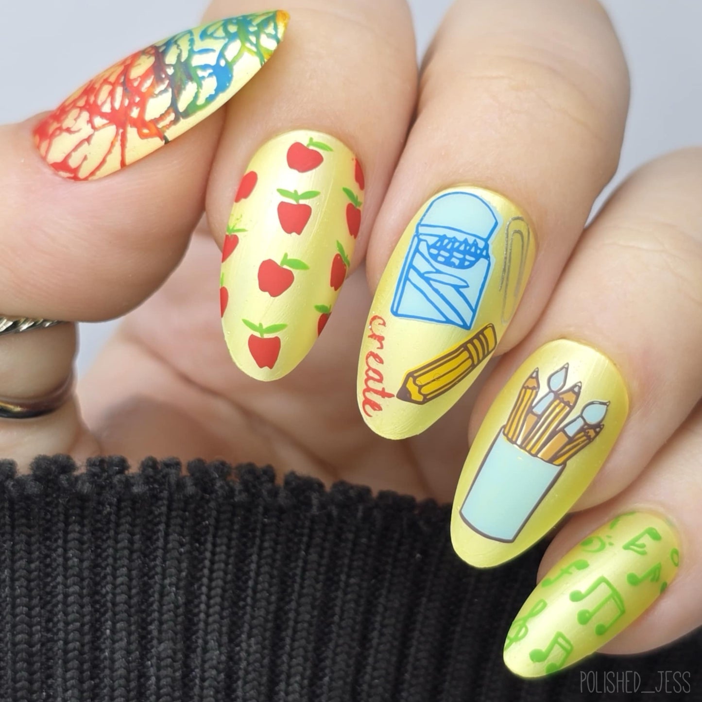 Back To School - Primary (CjS-44) Etched Nail Art Stamping Plate