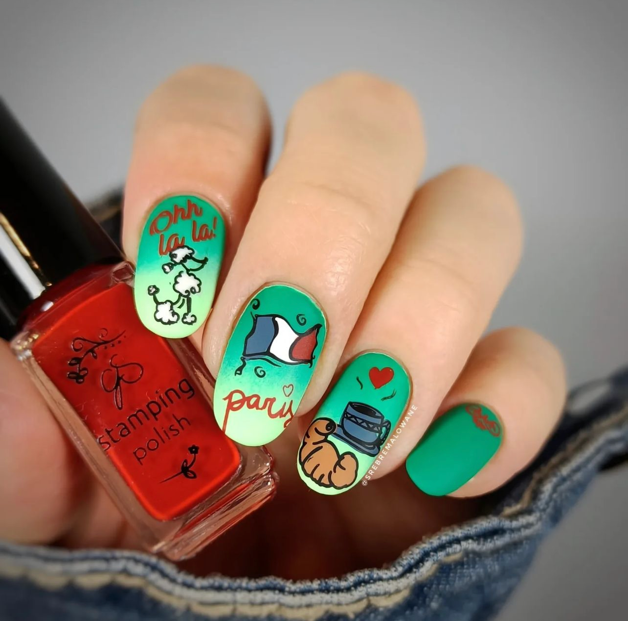 A Taste of France (CjS-47) - Steel Nail Art Layered Stamping Plate
