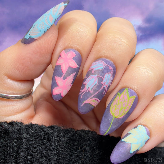 Petals of Lace (CjS-50) - Steel Nail Art Layered Stamping Plate