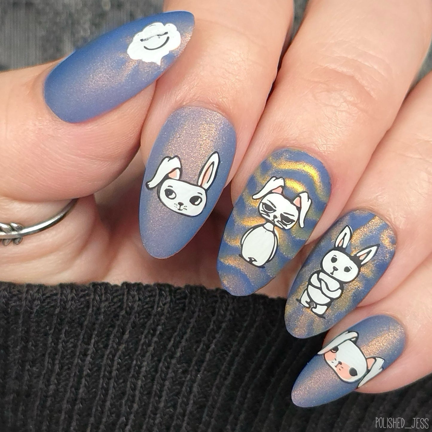 Hipster Bunnies (CjSH-65) Etched Nail Art Stamping Plate