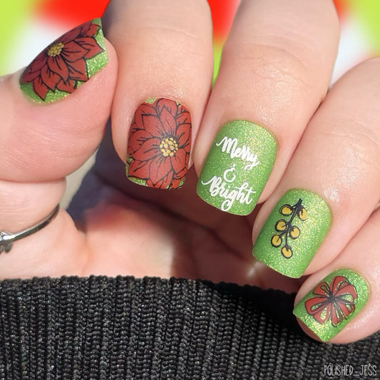 Christmas Gifts & Greens (CjSC-65) Etched Nail Art Stamping Plate