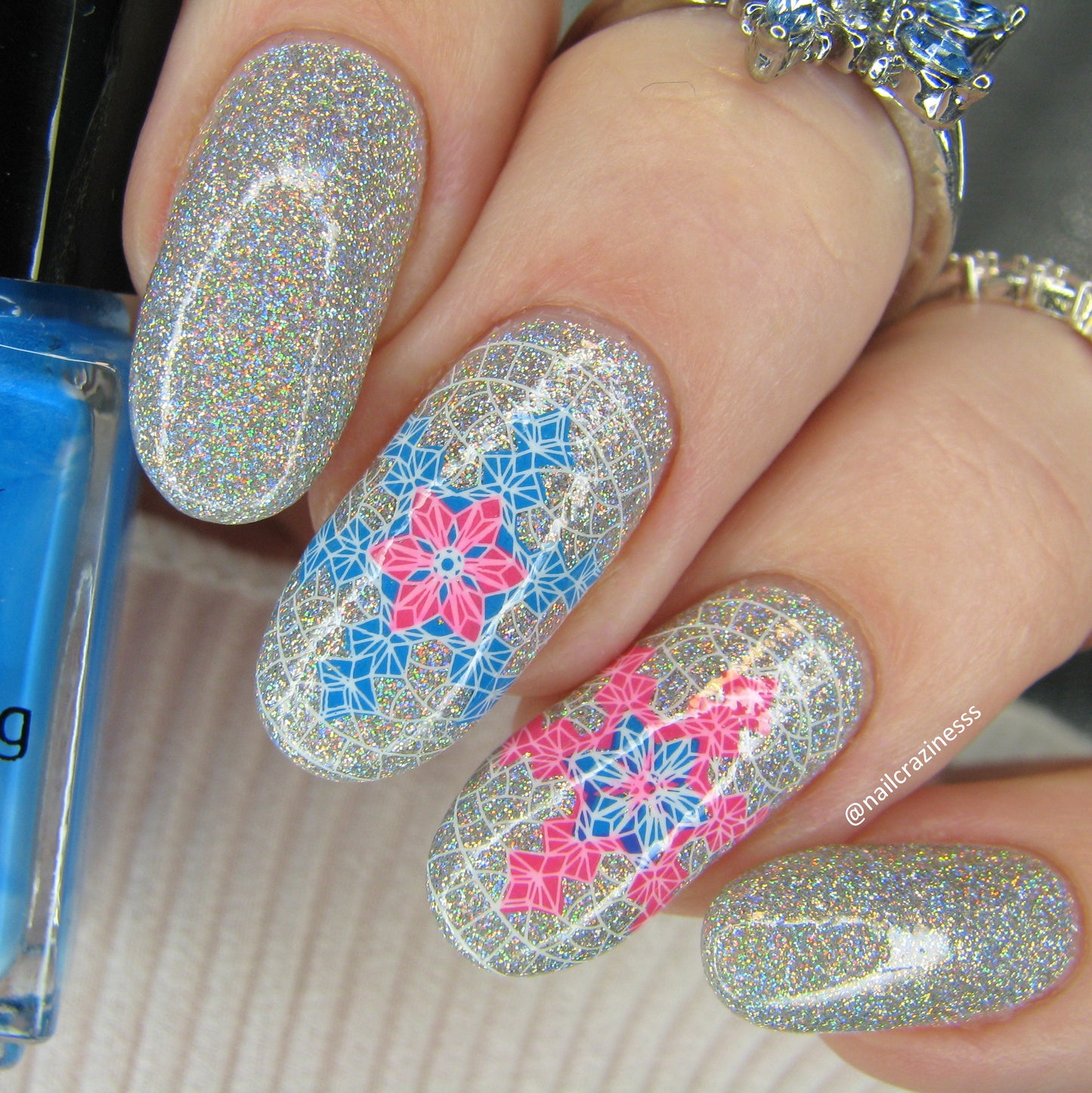 Holiday Glass (CjSC-91) Steel Nail Art Layered Stamping Plate