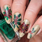stunning-manicure-with-layered-nail-art-designs-of-poinsettias-holly-and-ivy