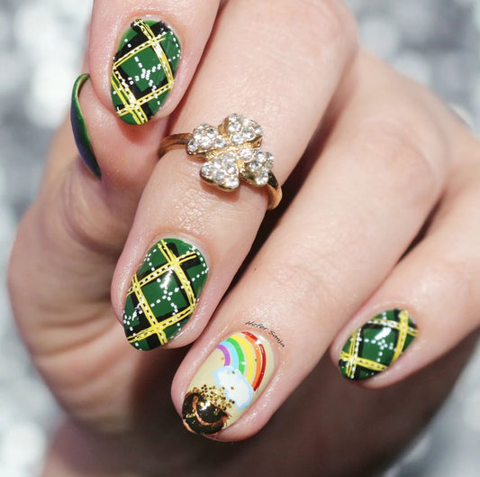Saint Pats Pot of Gold (CjSH-01) - Steel Nail Art Layered Stamping Plate