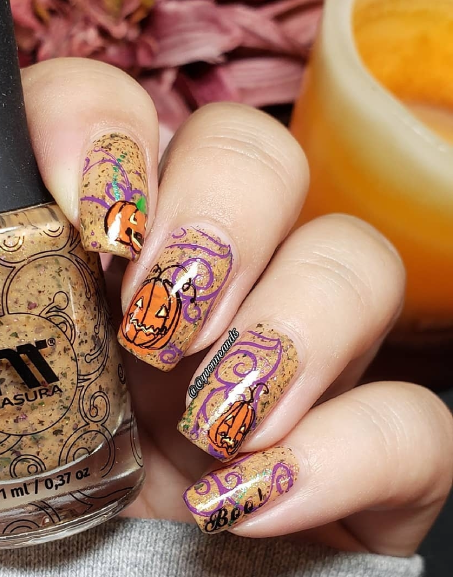 Halloween - Boo (CjSH-06) - Steel Nail Art Layered Stamping Plate