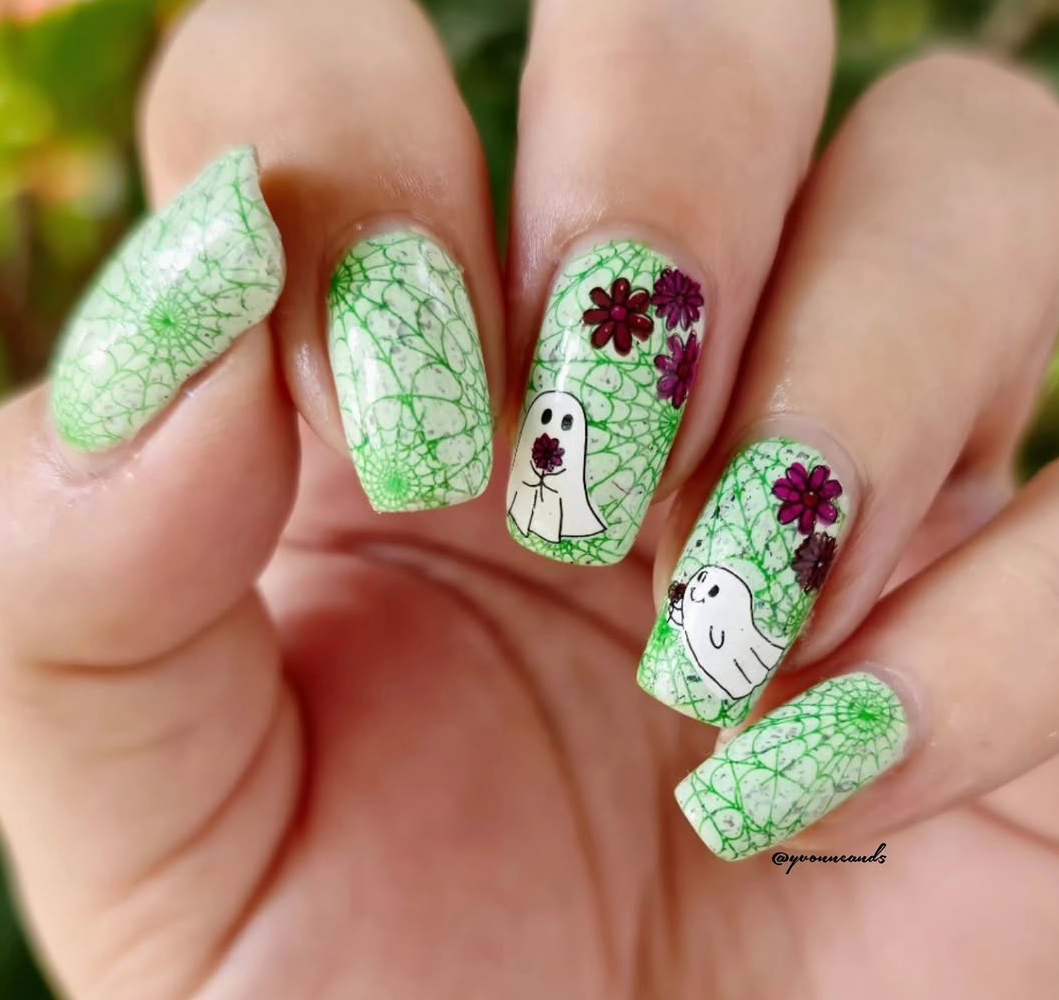 Mystic Hallows (CjSH-100) Etched Nail Art Stamping Plate