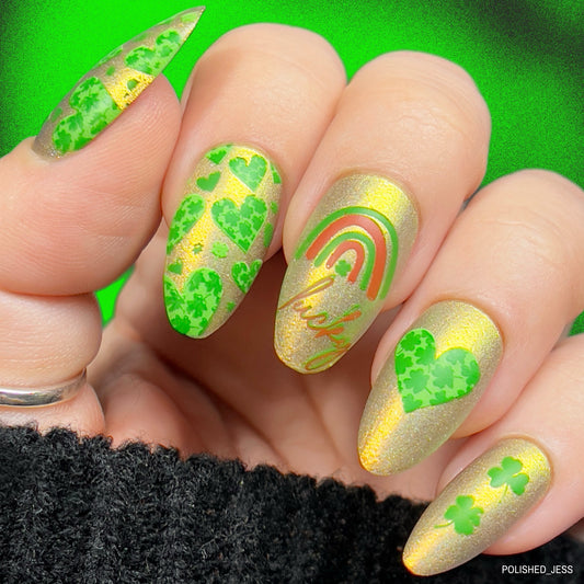 Shake Your Shamrocks (CjSH-103) Steel Nail Art Layered Stamping Plate