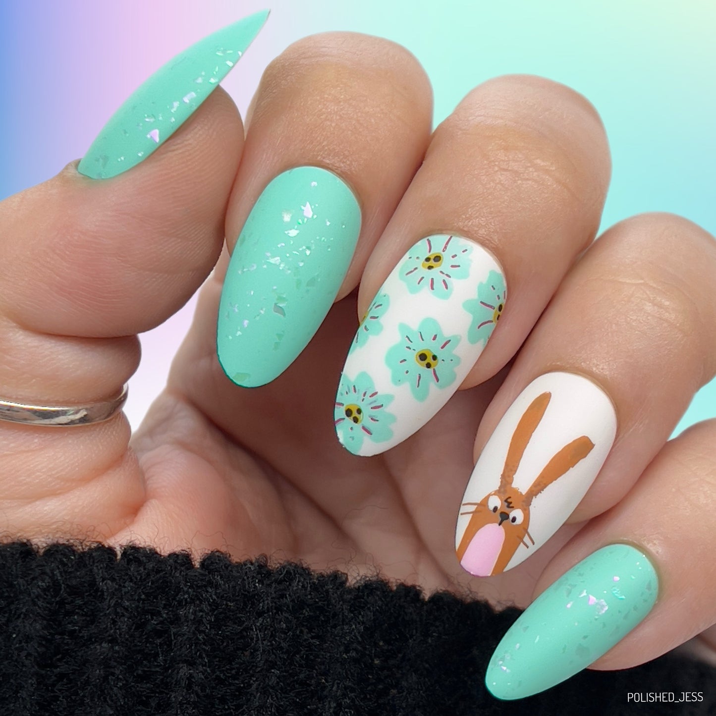 Bunny Bliss (CjSH-112) Etched Nail Art Stamping Plate