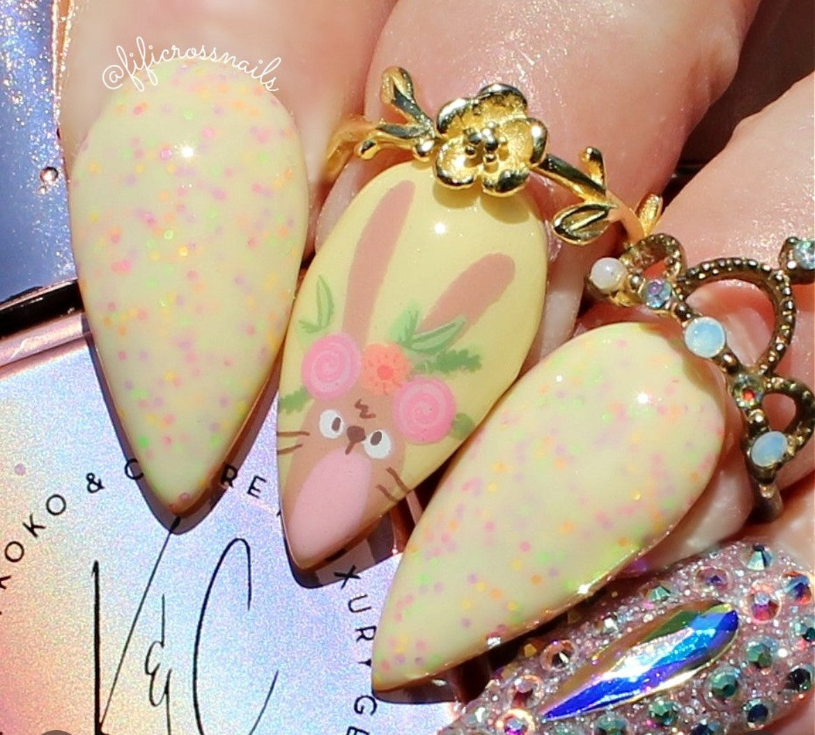 Bunny Bliss (CjSH-112) Steel Nail Art Layered Stamping Plate