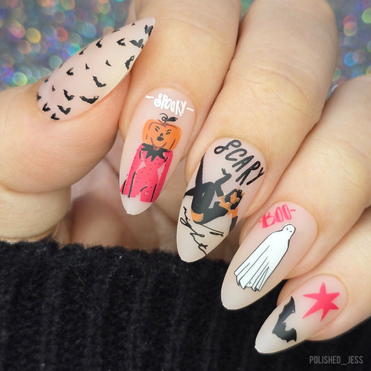 Scary Night (CjSH-123) Steel Nail Art Layered Stamping Plate