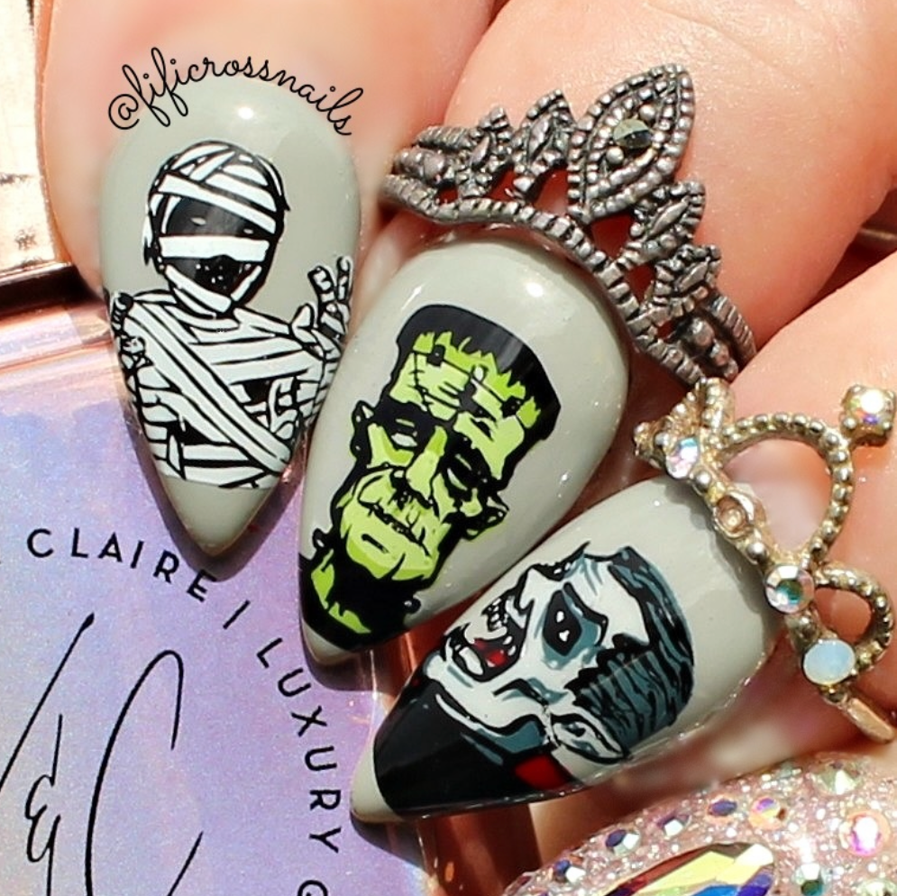 Freaky Little Friends (CjSH-130) Etched Nail Art Stamping Plate