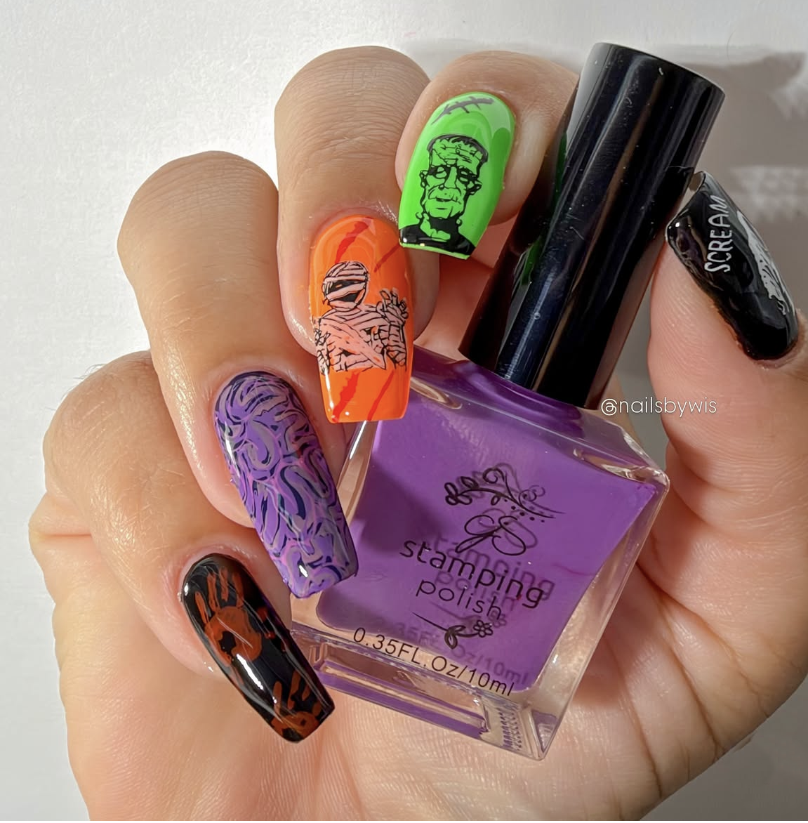 Freaky Little Friends (CjSH-130) Etched Nail Art Stamping Plate