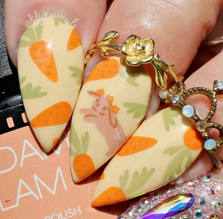 Easter Meadow (CjSH-134) Etched Nail Art Stamping Plate