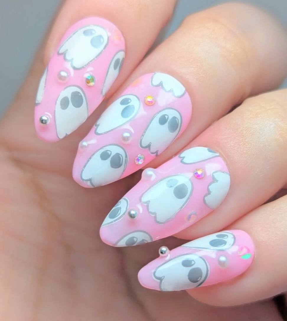 Wallpaper - Boo! (CjSH-43) Etched Nail Art Stamping Plate