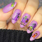 cute-manicure-with-cartoon-nail-art-designs-of-the-grim-reeper-frankstein-and-monsters