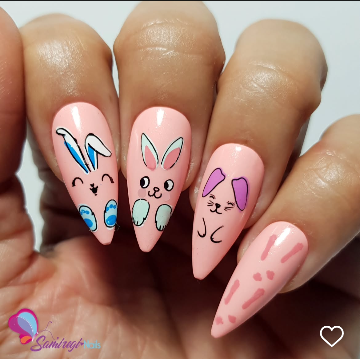 Bunny Bits (CjSH-53) Steel Nail Art Layered Stamping Plate