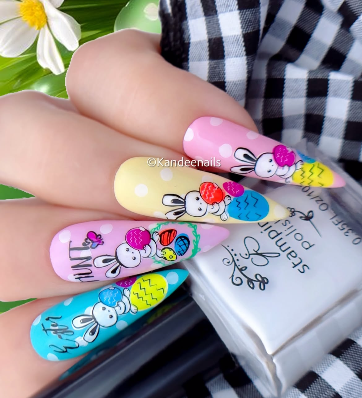 Hoppy Easter (CjSH-63) Steel Nail Art Layered Stamping Plate