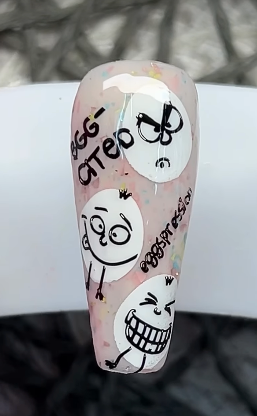 Eggspression (CjSH-64) Etched Nail Art Stamping Plate