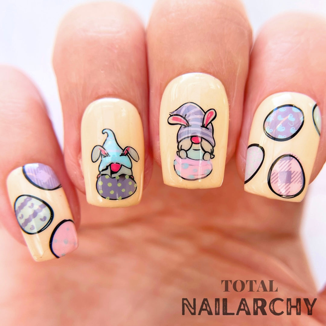 Patterned Easter Gnomes (CjSH-75) Steel Nail Art Stamping Plate
