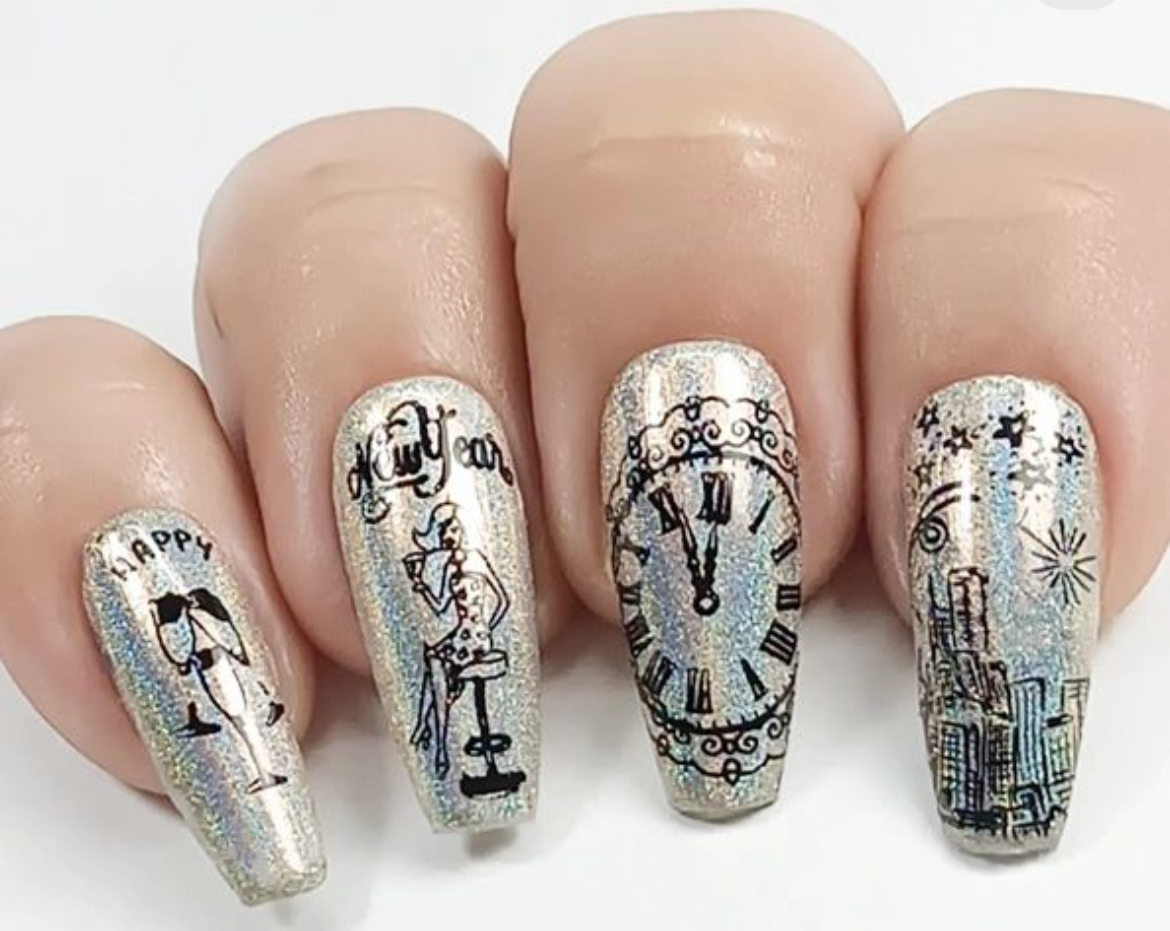 New Year, New You! (CjSH-84) Steel Nail Art Stamping Plate