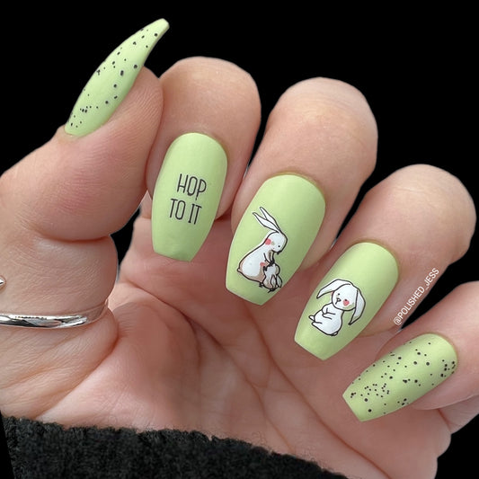 Silly Bunny (CjSH-87) Steel Nail Art Layered Stamping Plate