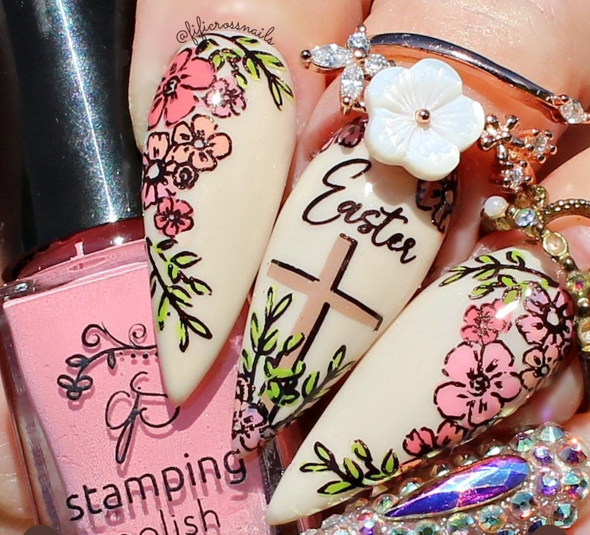 Easter Floral (CjSH-88) Steel Nail Art Layered Stamping Plate