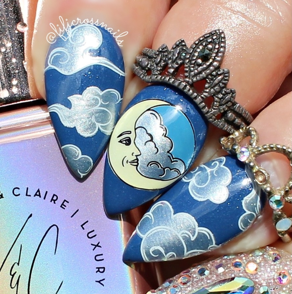 Lunar Lullaby (CjSLC-105) Etched Nail Art Stamping Plate