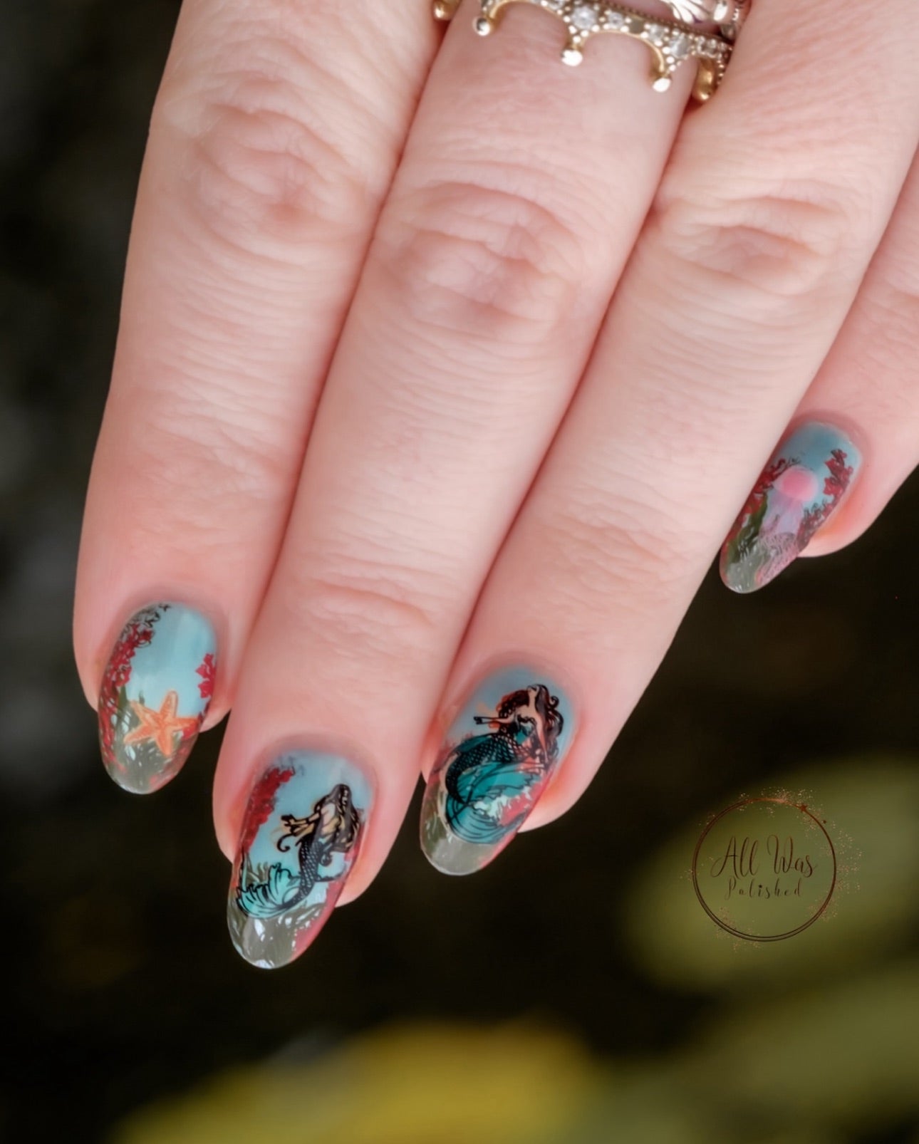 Suzie's Mermaid & Things (CjS LC-48 ) Etched Nail Art Stamping Plate