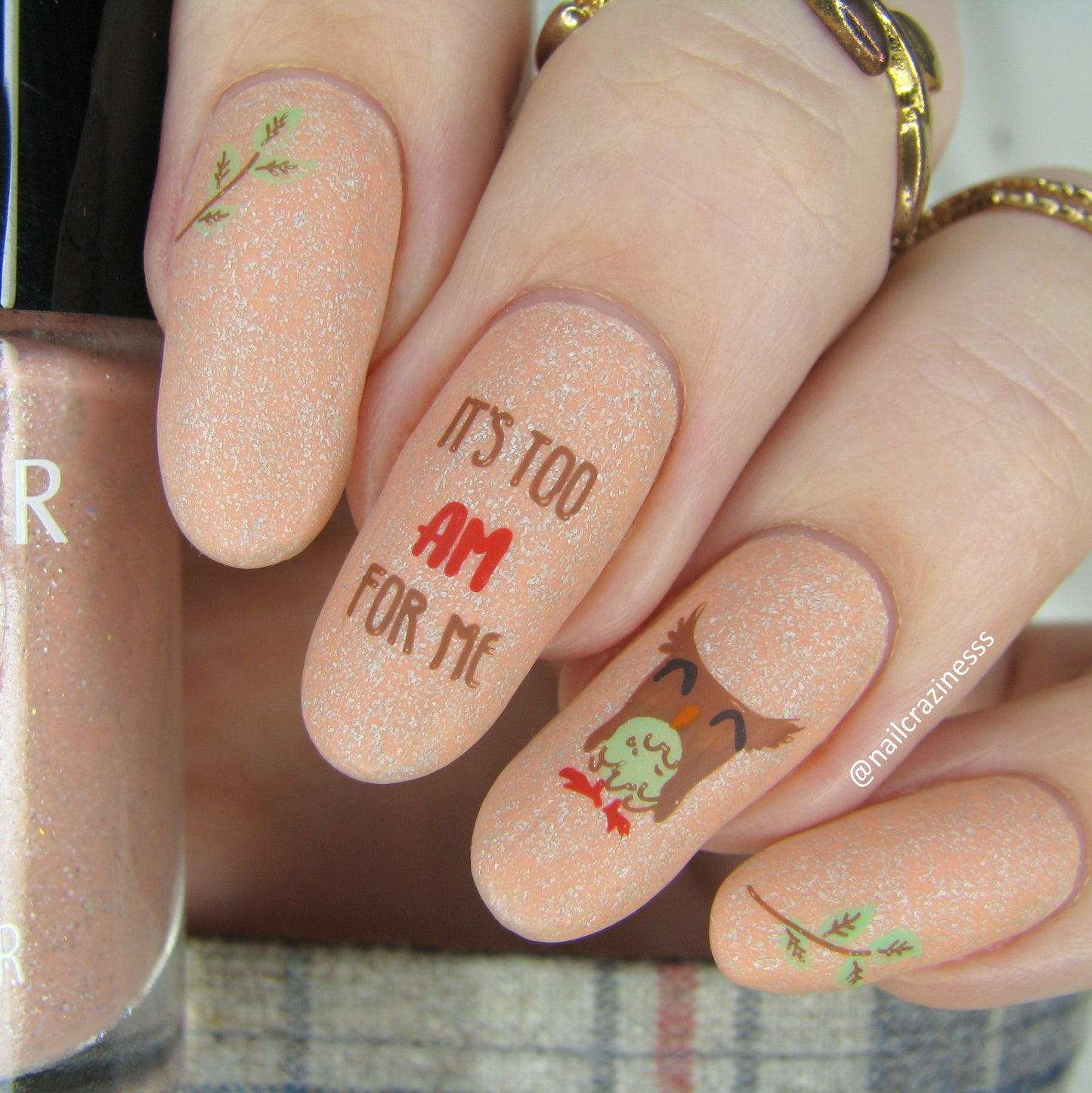 Owl is Good (CjSLC-96) Etched Nail Art Stamping Plate