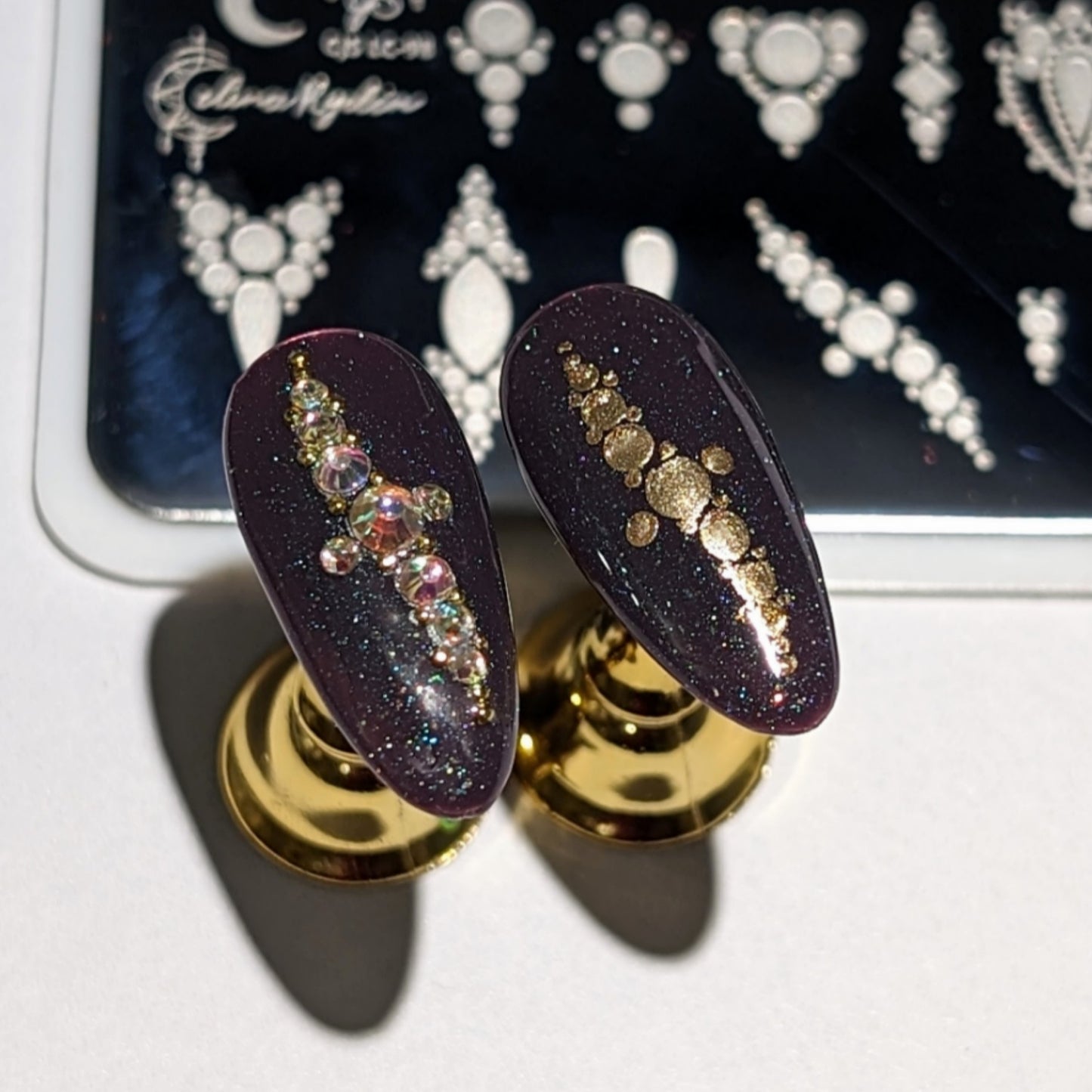 Celina Ryden - Crystal Application (CjSLC-98) Etched Nail Art Stamping Plate