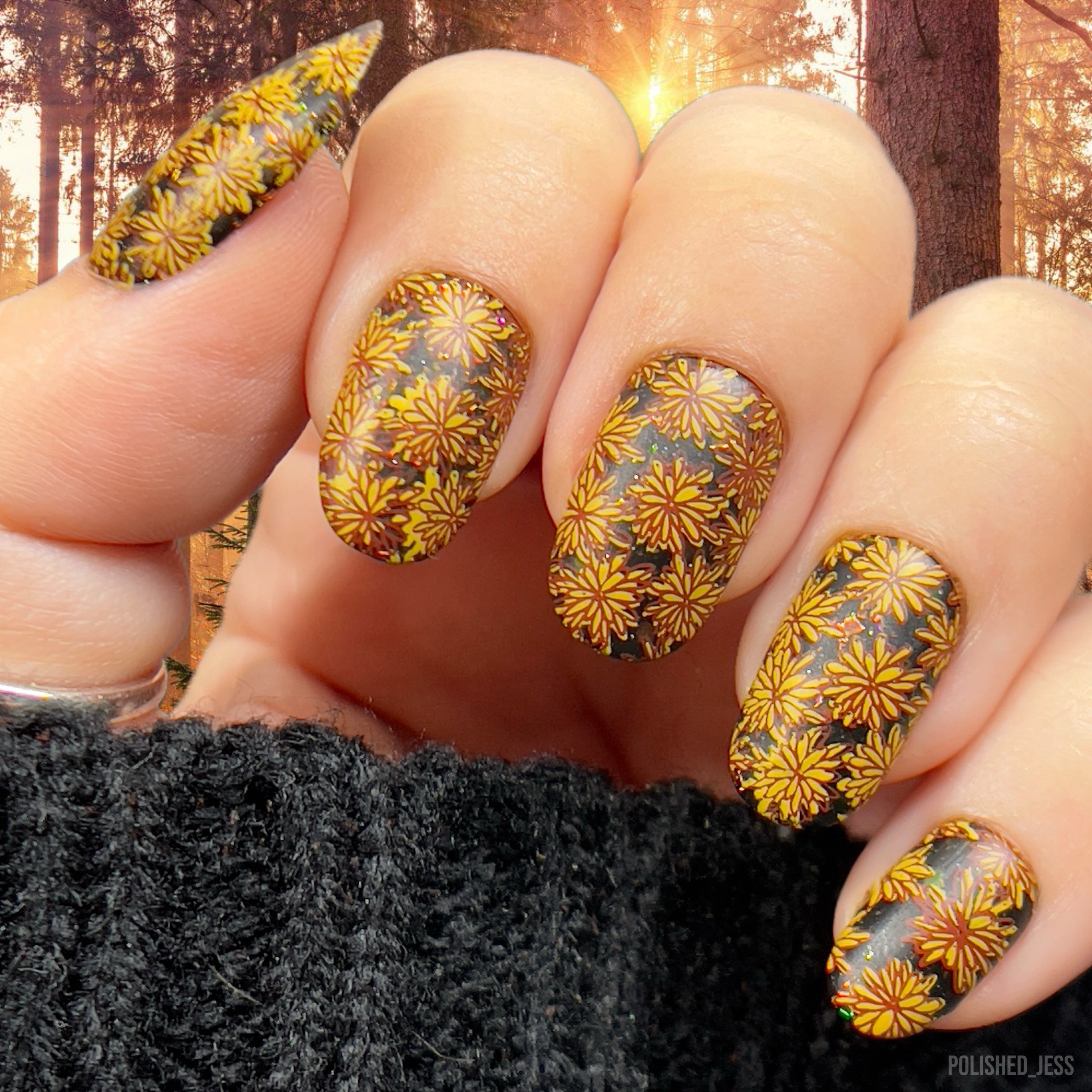 Harvest Glow (CjSLE-06) Steel Nail Art Layered Stamping Plate