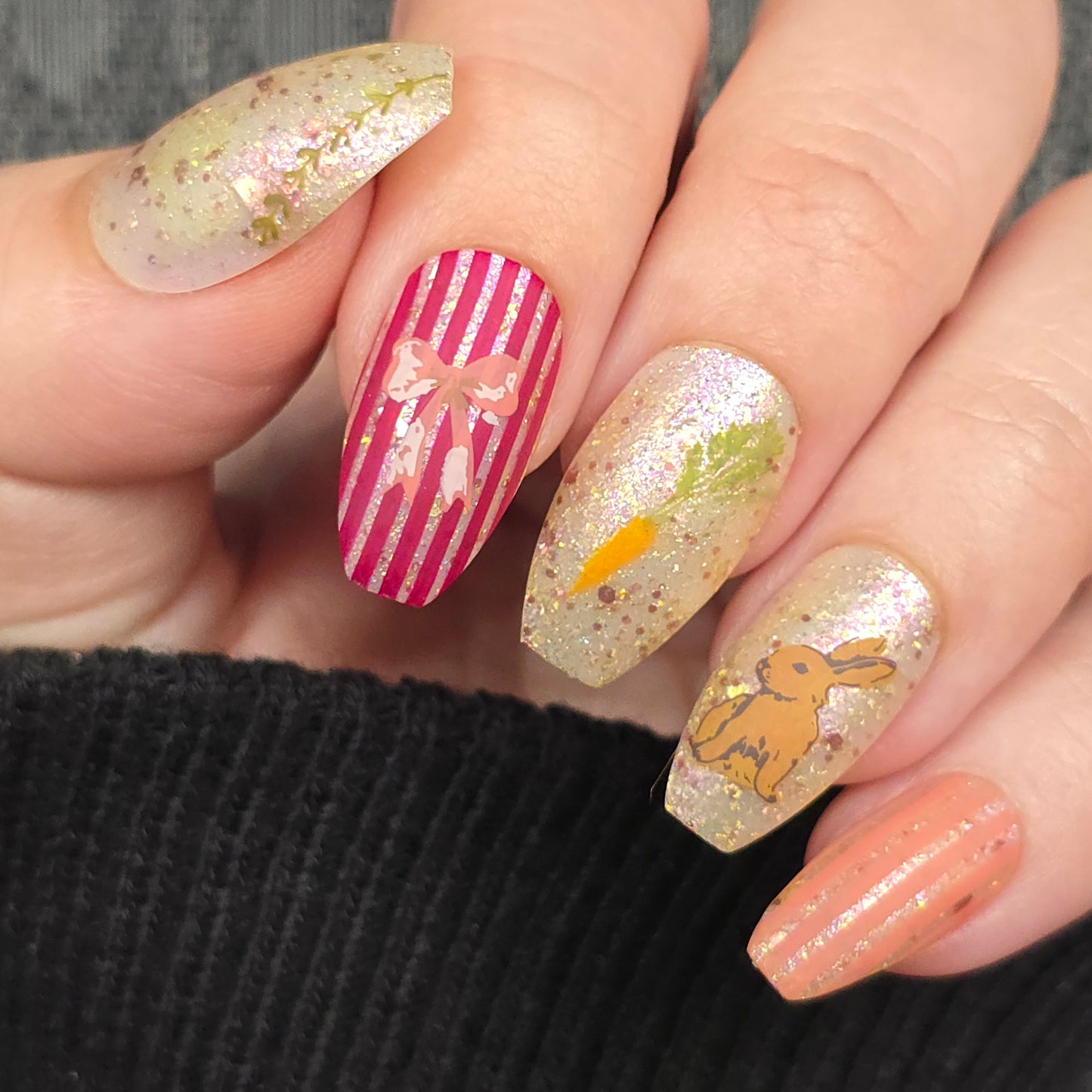 Hoppy Easter (CjSLE-13) Etched Nail Art Stamping Plate