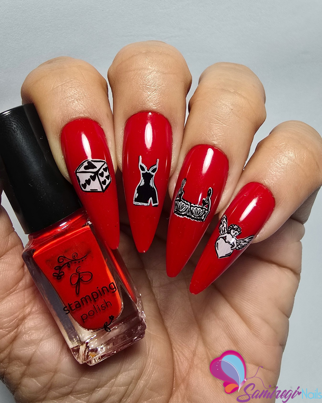 Cupid's Canvas (CjSV-57) Etched Nail Art Stamping Plate