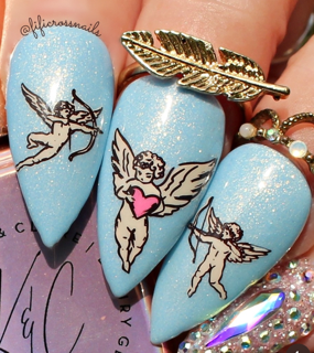 Cupid's Canvas (CjSV-57) Etched Nail Art Stamping Plate