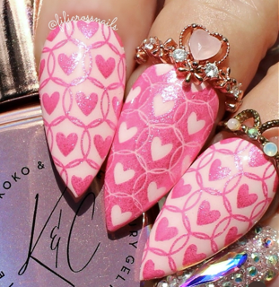 Heart to Heart (CjSV-60) Etched Nail Art Stamping Plate
