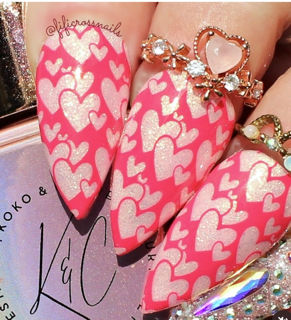 Heart to Heart (CjSV-60) Etched Nail Art Stamping Plate