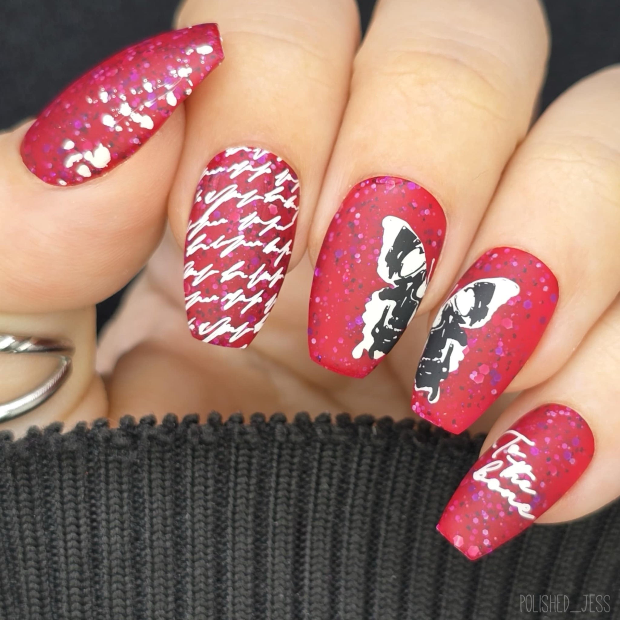 Macabre Muse (CjSH-128) Etched Nail Art Stamping Plate – Clear