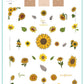 layered-nail-art-stamping-plate-inspo-card-with-colorful-designs-of-sunflowers-sunflower-seeds-and-words-for-nail-art