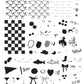 layered-nail-art-stamping-plate-with-designs-of-fruit-stars-bows-snowflakes-and-words-for-nail-art