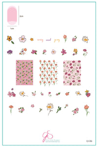 Dainty Doodles (CjS-386) Steel Nail Art Layered Stamping Plate