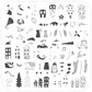 Retro Festive Fun (CjSC-93) Steel Nail Art Layered Stamping Plate