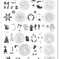 Holiday Glass (CjSC-91) Steel Nail Art Layered Stamping Plate