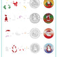 Holiday Glass (CjSC-91) Steel Nail Art Layered Stamping Plate