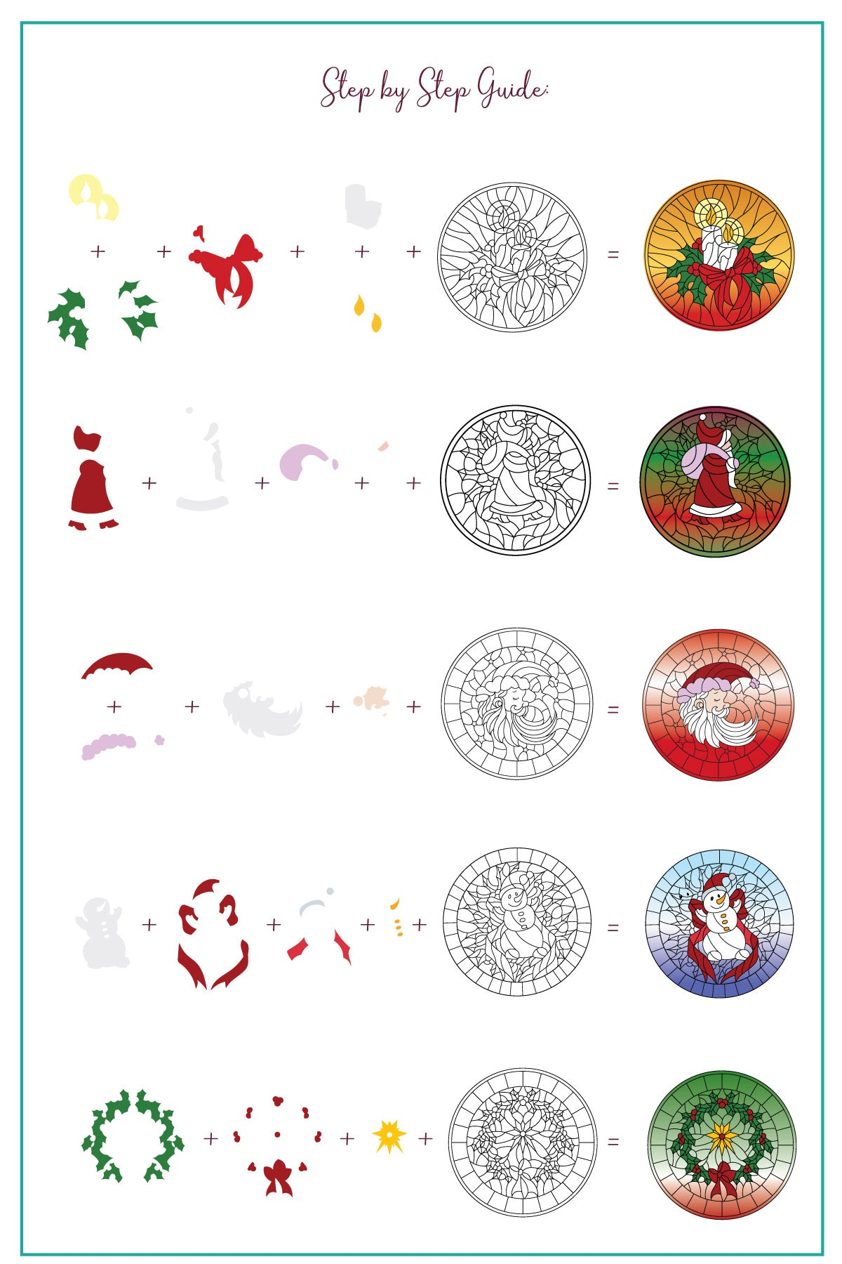 Holiday Glass (CjSC-91) Steel Nail Art Layered Stamping Plate