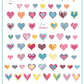 layered-nail-art-stamping-plate-inspo-card-showing-colorful-designs-of-patterend-hearts-and-words-for-nail-art