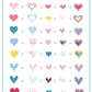  layered-nail-art-stamping-plate-how-to-card-showing-colorful-designs-of-patterend-hearts-and-words-for-nail-art