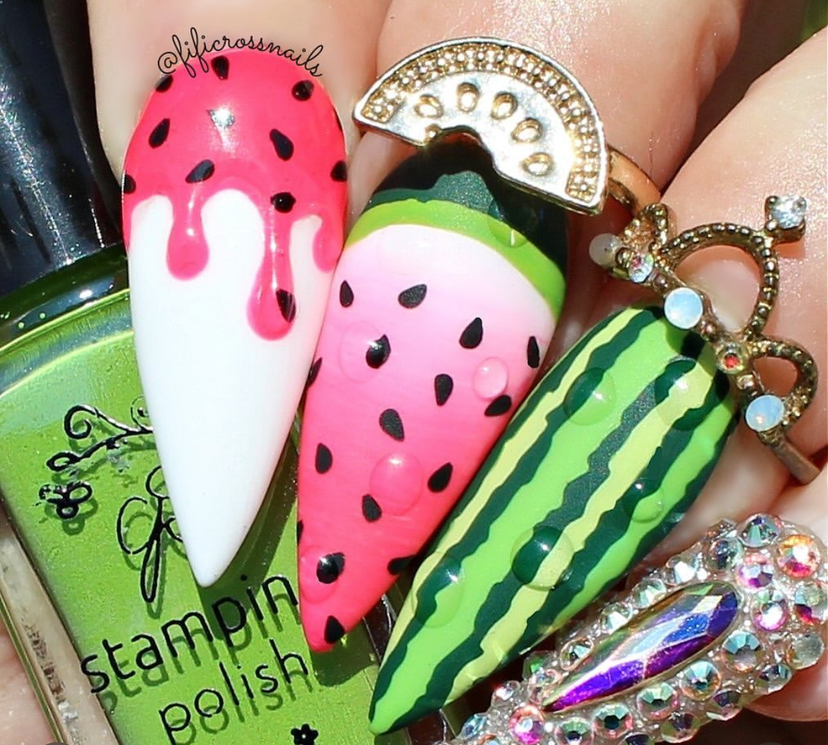 One in a Melon (CjS-182) Steel Layered Nail Art Stamping Plate