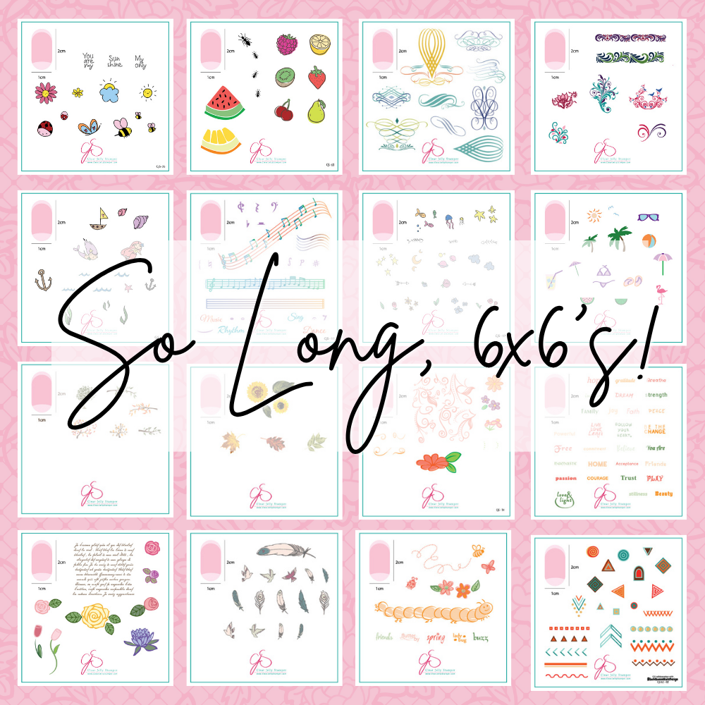 So Long, 6x6! Select 10 stamping plates for only $30 USD - That's 50% OFF