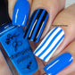 #10 Gotta Be Blue - Nail Stamping Color (5 Free Formula) Polish Clear Jelly Stamper 