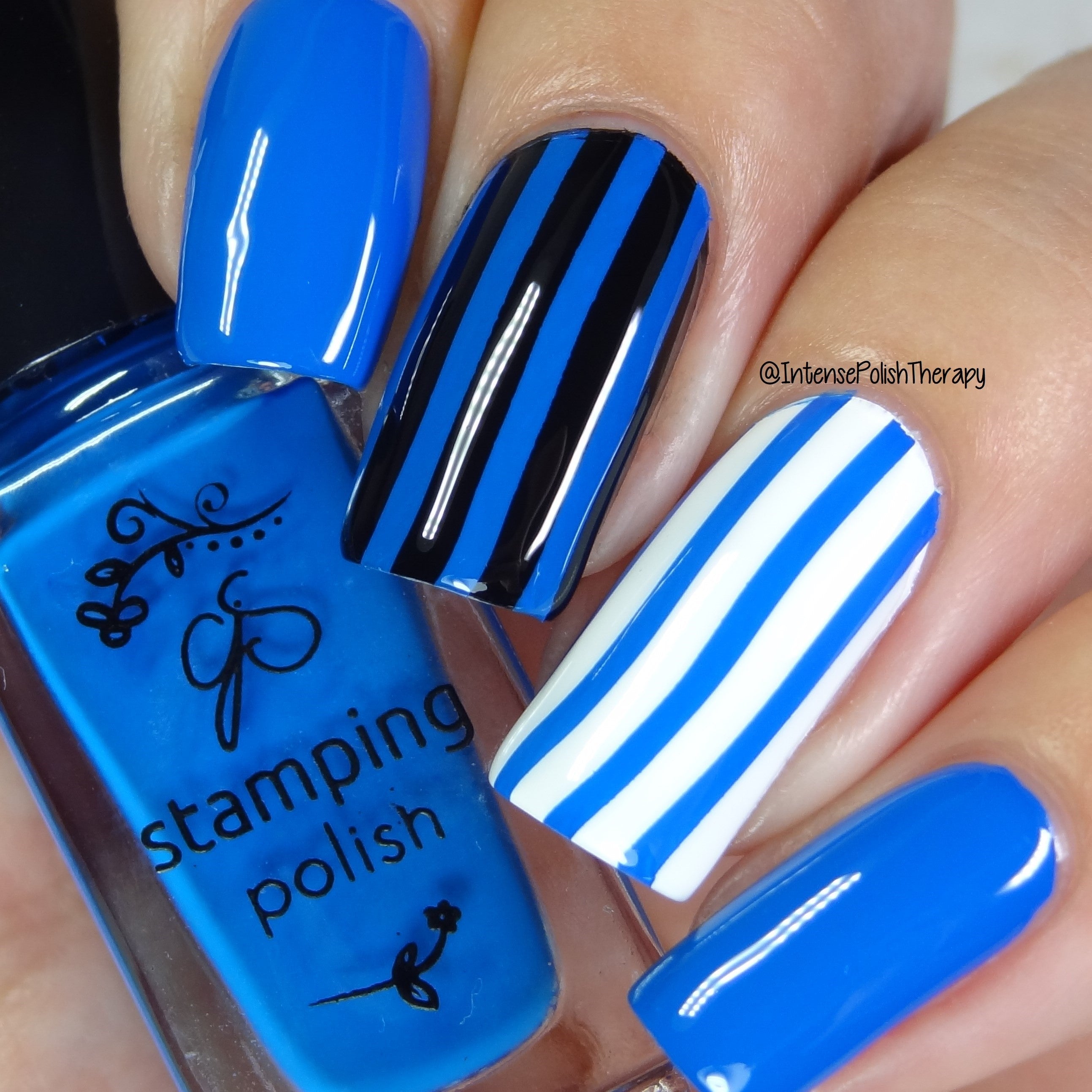 #10 Gotta Be Blue - Nail Stamping Color (5 Free Formula) Polish Clear Jelly Stamper 